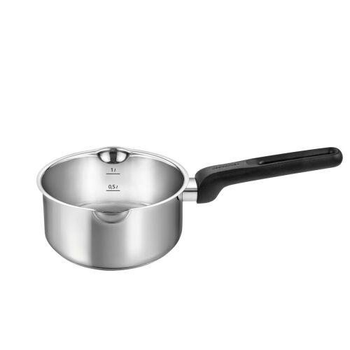 BRAVA 16 cm Stainless Steel Saucepan with Pouring Spouts