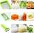 Nice Dicer Plus vegetable slicer set, showing different blades and how to use them