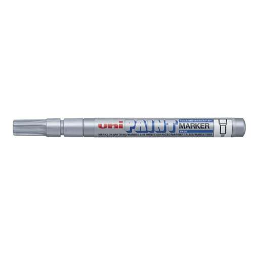 Uni Paint Marker, silver, 0.8-1.2mm, chisel tip, for marking on any surface