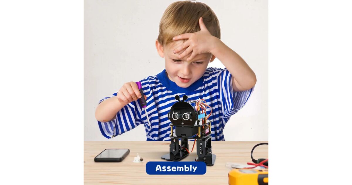 Образователен комплект двукрак робот, ACEBOTT QD021, проект за Arduino ...