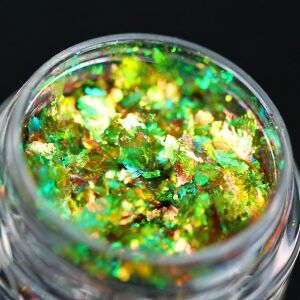 Pigment pehely PK122 (zöld-pezsgő-arany-rózsa) sminkhez KAJOL Beauty, <0,25g