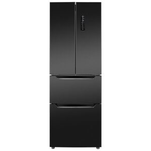 Bomann French Door side by side hűtőszekrény, fekete szín, elülső nézet - Bomann