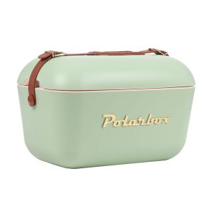 Polarbox Pop hűtődoboz, zöld, 20 literes, bőrszíjjal - Polarbox