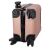 Dollcini Világjáró rózsaszín bőrönd kerekei és alsó részletei