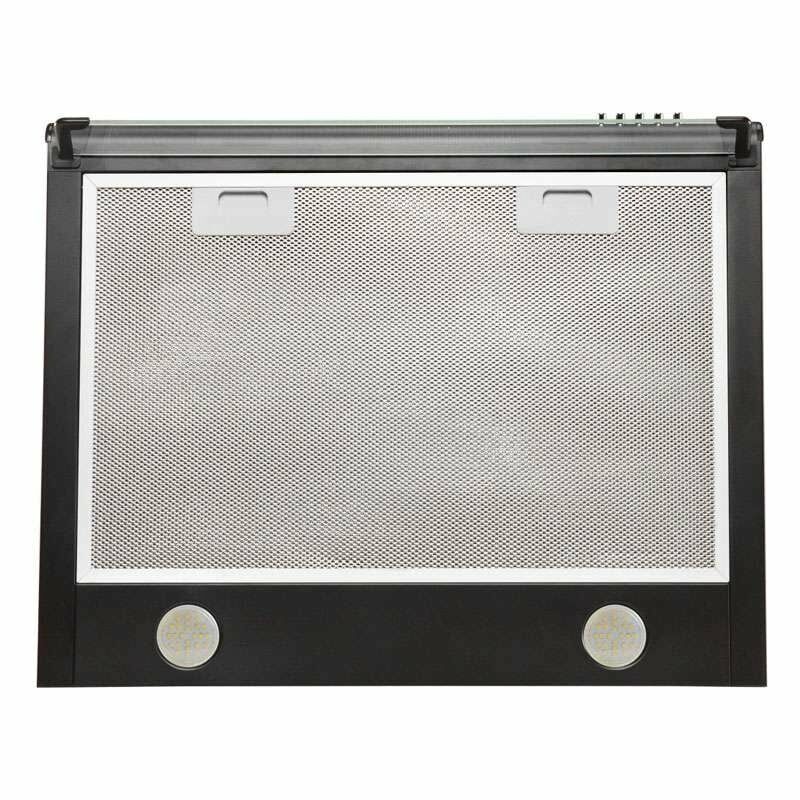 Tradičný digestor Tornado Bona 10 (50) LED, 1 motor, šírka 50 cm, nasiakavosť 380 m3/hod, 5-vrstvový hliníkový protitukový filter, Čierna