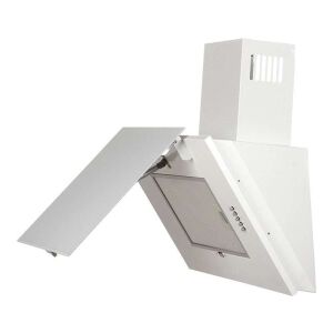 Okap Tornado Vertikal 750 (60) LED, biały, szerokość 60 cm, 3 poziomy prędkości, wydajność 750 m3/h, 5-warstwowy aluminiowy filtr tłuszczowy, widok z boku - Tornado