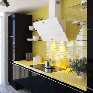 Okap Tornado Megas 1200 (90) LED, biały, szerokość 90 cm, klasa energetyczna A, 4 poziomy prędkości, siła ssania 1200 m3/h, 5-warstwowy aluminiowy filtr tłuszczowy - Tornado