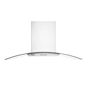 Okap Tornado Eva 1200 (90) LED, widok z przodu, stal nierdzewna, szerokość 90 cm - Tornado