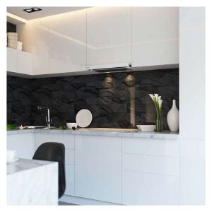 Tornado Storm 1200 (60) biela teleskopická digestor, inštalovaná v modernej kuchyni - Tornado