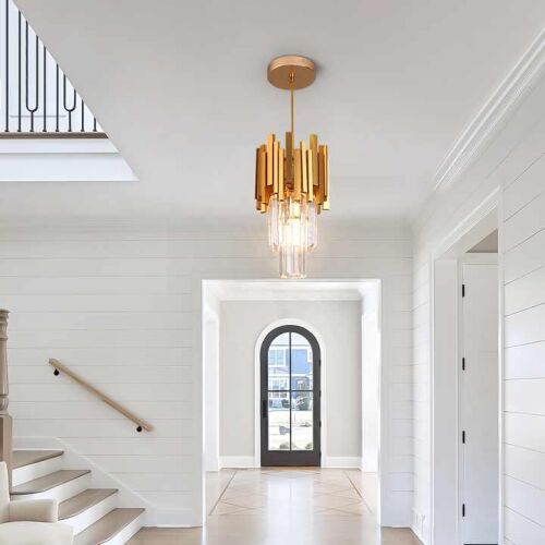 Greelustr Candelabru FG-D17, Candelabru modern aluminiu+cristal capiz, 2 randuri, pentru bucatarie, dormitor, sufragerie 125750781