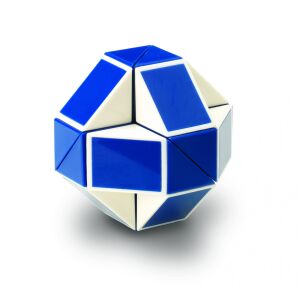 Rubik kígyó kirakós játék, kék és fehér színben, klasszikus játék - Spin Master