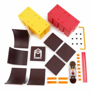 Tech Deck X-Connect Sk8Mafia Vert Wall 2.0 ujjgördeszka rámpaszett, tartalmaz rámpákat, síneket és egy ujjgördeszkát - Spin Master