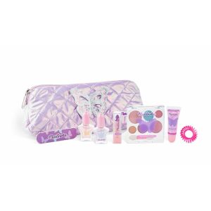 Martinelia Shimmer Wings Szépségkészlet pillangó mintával, tartalmaz körömlakkot, szájfényt, szemhéjpúder palettát, körömreszelőt, hajgumi, és sminktasak - Martinelia