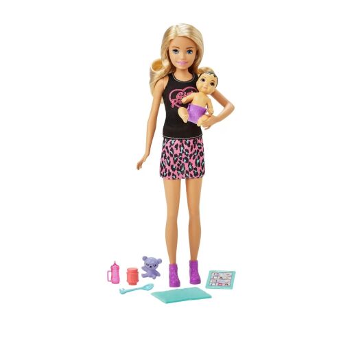 Barbie Skipper First Jobs bébiszitter szőke baba 174421218 - Babaház, Baba és Babakonyha és játékkonyha