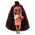 Кукла Barbie Extra Minis, кафява кожа, розова рокля, лилаво кожено палто, зелена чанта, розови слънчеви очила,  позата на куклата