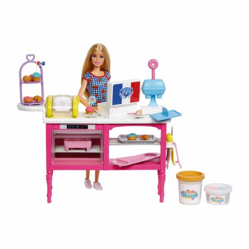 Barbie You Can Be Cafe Spielset mit Puppe, Backofen, Theke und Knetmasse