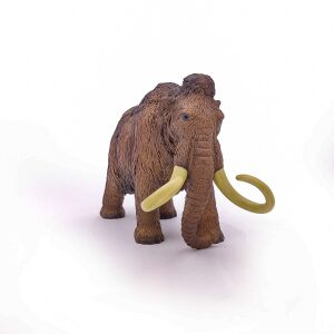 Papo Mamut Figura, valósághű játék állat, barna és sárga színű, fehér háttér előtt áll - Papo
