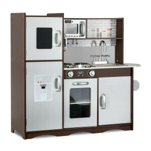 Ricokids 7833 retro wooden play kitchen for kids, white - Ricokids