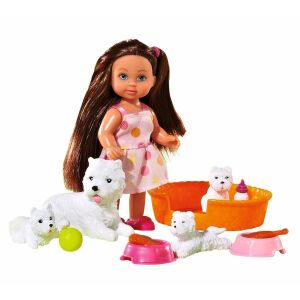 EVI KÉSZLET NÉGY KISKUTYÁVAL