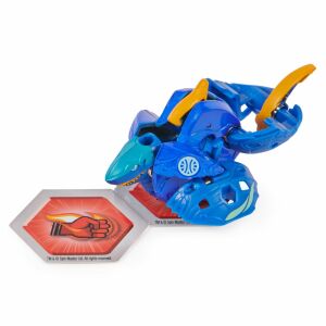 Bakugan Legends Platinum Sharktar transformujúca sa akčná figúrka, modrá a žltá, s kartou brány - Spin Master