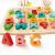 Hape Chunky Alphabet Puzzle, fa alphabet puzzle gyerekeknek, tanulj meg betűket A-tól Z-ig, színes puzzle darabok, oktató játék