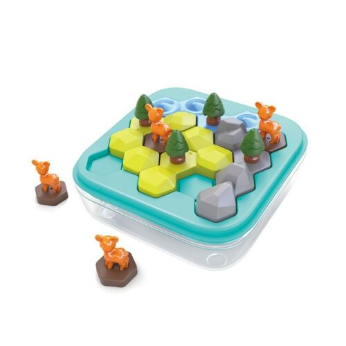 HOLA Oktató Szarvas Kihívás Puzzle Játék játék közben, szarvas és fa darabok