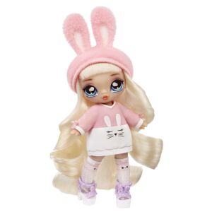 Lalka Na! Na! Na! Surprise Minis seria 3, różowy strój z króliczkiem, blond włosy - Spin Master