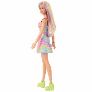 Bábika Barbie Fashionista blond s fialovým melírom