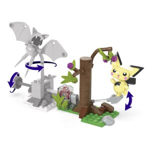 Set de construcție MEGA Pokemon Pichu's Forest Forage cu figurinele Pichu și Zubat - Jocuri de constructie - Lego