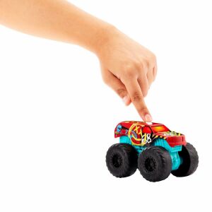Hot Wheels Monster Trucks Roarin' Wreckers Demo Derby, играчка за камион чудовище 1:43 с светлини и звуци - Mattel