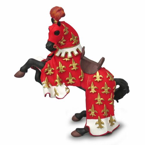 Papo Prinz Philip's Pferd Figurine, rot und gold, mittelalterliches Ritterpferd Spielzeug