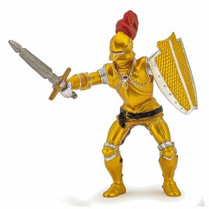 Papo Arany Páncél Lovag Figurina, középkori lovag játék, gyűjthető figura, akció póz - Papo