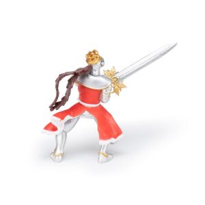 Papo Figurina Rege Dragon Cu Sabie, hátsó nézet, lovag figura karddal és koronával - Papo