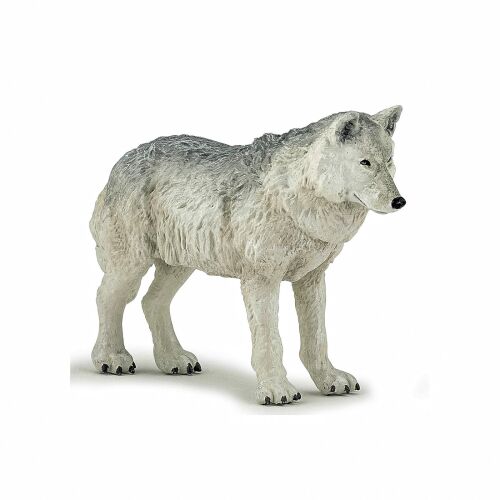 Papo Polarwolf Figur, realistische Tierfigur, handbemalt, für Kinder ab 3 Jahren