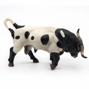 Papo Texas Longhorn bika figurina, fekete-fehér, részletes, valósághű, játék - Papo Figura