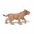 Papo Smilodon Tanar figurina, oldalnézet, őskori kardfogú macska játék, valósághű állatmodell