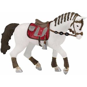 Papo Бяла Конска Фигурка със Седло и Юзда - Mercaton Фигура