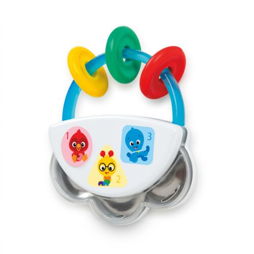 Baby Einstein Tiny Tambourine with rattle, isolated on white background