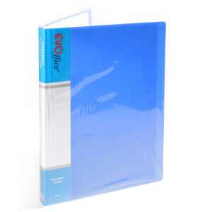 Evo Office Clear Book A4 Presentation Folder, 20 Pockets, Blue - EVO
