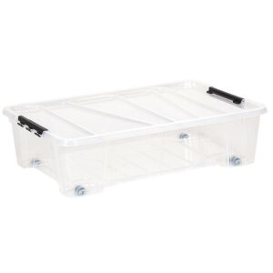 Dea Home Jolly ágy alatti tárolódoboz fedéllel 25 literes - átlátszó