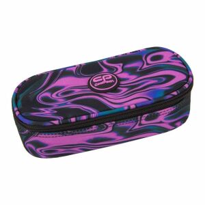 Nahaufnahme des Coolpack Campus Amethyst ovalen Federmäppchens - Schreibwaren & Schreibmaterial
