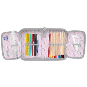 Nyitott Unikornis tolltartó írószerekkel - Paso