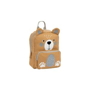 Brauner Rucksack in Bärenform mit Reißverschlussfach und Bärenohren, perfekt für Kleinkinder und Kindergartenkinder - Derform