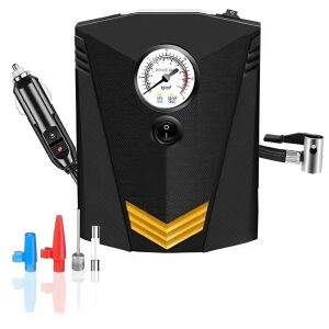 12V DC Hordozható Autós Kompresszor nyomásmérővel és tartozékokkal - Kompresszor
