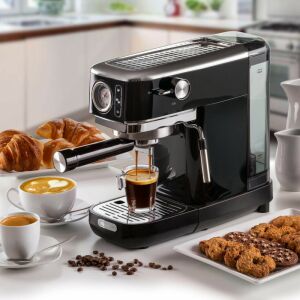Kávéfőző Ariete ESPRESSO SLIM MODERNA 1381/32, 1300 W, 15 bar, 1,1 l, őrölt és ESE, fekete 125879431 - Ariete