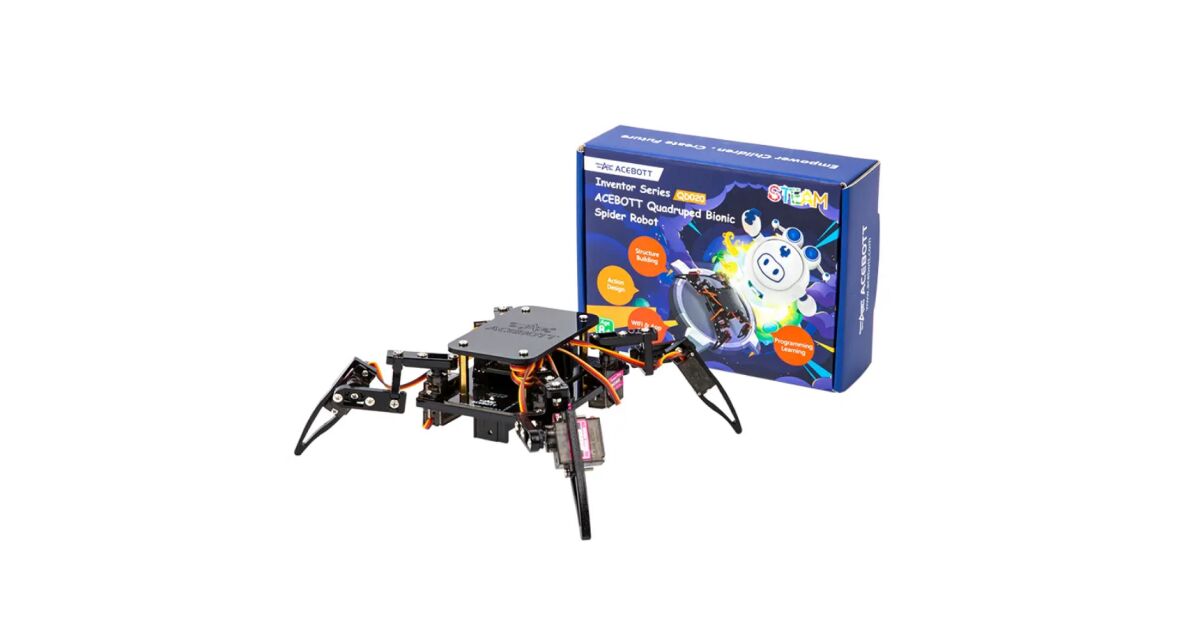 Bionic spider oktatókészlet, ACEBOTT QD020, projekt Arduino ESP32 ...