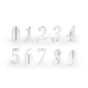 Set 10 numere din plastic pentru cusut, agatat sau lipit 0-9, Alb 125881545 - Produse Mercerie