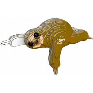 EUGY 3D Faultier Puzzle, Umweltfreundliches Bastelspielzeug für Kinder - Eugy