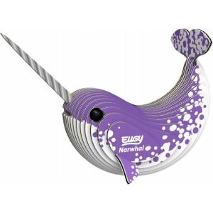EUGY Narwal 3D Puzzle, Umweltfreundliches Bastelset - Eugy