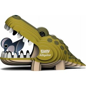 EUGY 3D Alligator Modell. Umweltfreundliches Karton-Alligator-Puzzle für Kinder. - Eugy